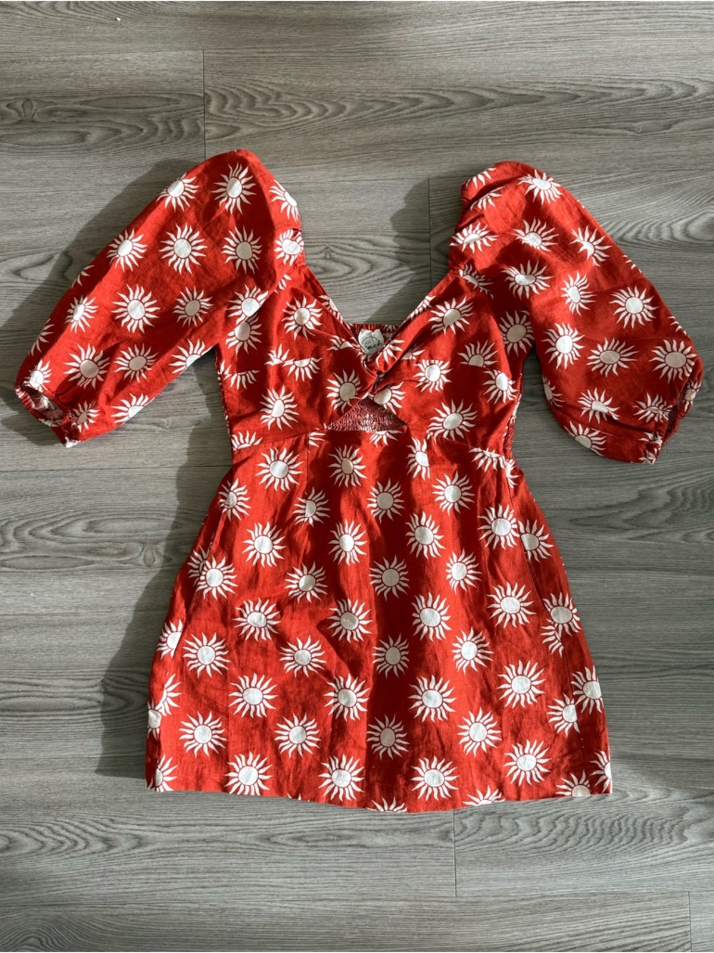 LOFT Mini Dress with White Sunburst Print
